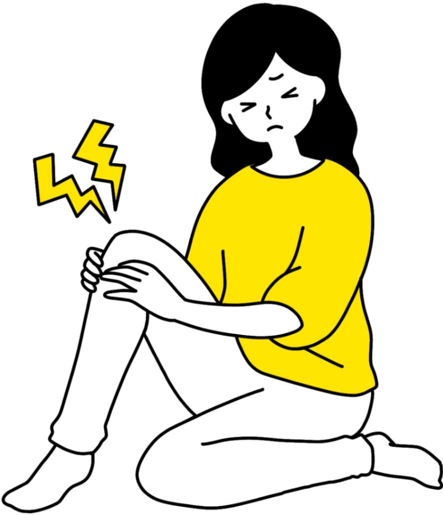 膝の靱帯損傷が考えられる症状